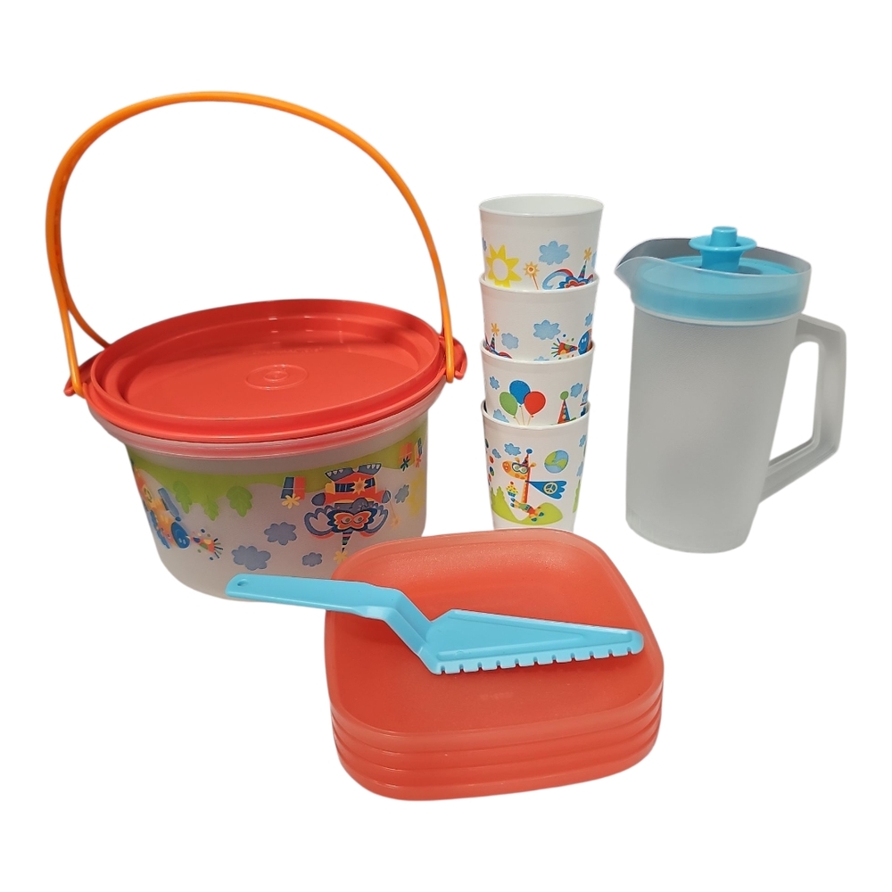 Vintage Tupperware Mini Party Set 11-Piece New Miniature Tea Party Kids NWOT